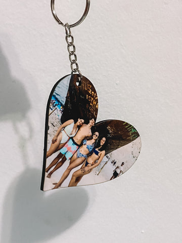 Photo Heart Keychain