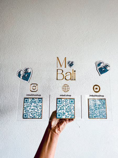 Social Media Sign with QR Codes