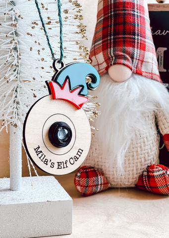 Custom Elf Cam Ornament with Letter from Santa