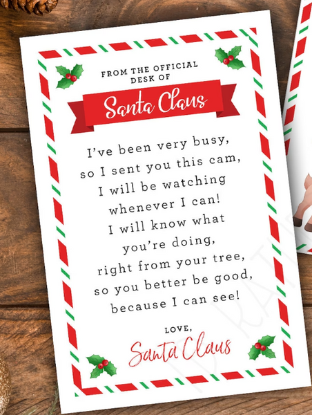 Santa Cam Ornament with Letter